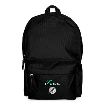 FINN - Schöner Jungen Name mit Dinosaurier - Rucksack - Schwarz - Vorne