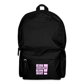 Zahnarzt - Rucksack - Schwarz - Vorne