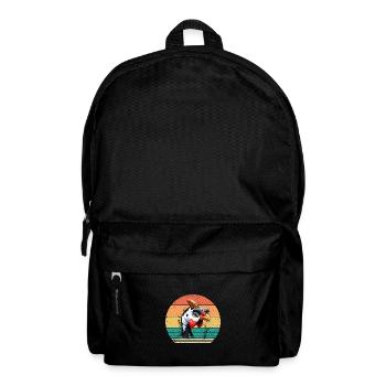 Hühner Hahn Perlhuhn - Rucksack - Schwarz - Vorne