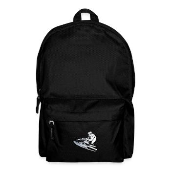 Jet ski rapide en silhouette - Sac à dos - noir - Devant