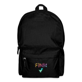 FINN - Schöner Jungen Name mit Dinosaurier - Rucksack - Schwarz - Vorne