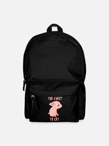 Ferkel - TOO SWEET TO EAT - vegan fun4m3animal - Rucksack - Schwarz