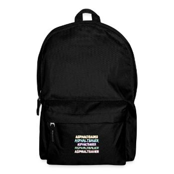 Asphalt builder as a job - Backpack - black - Front