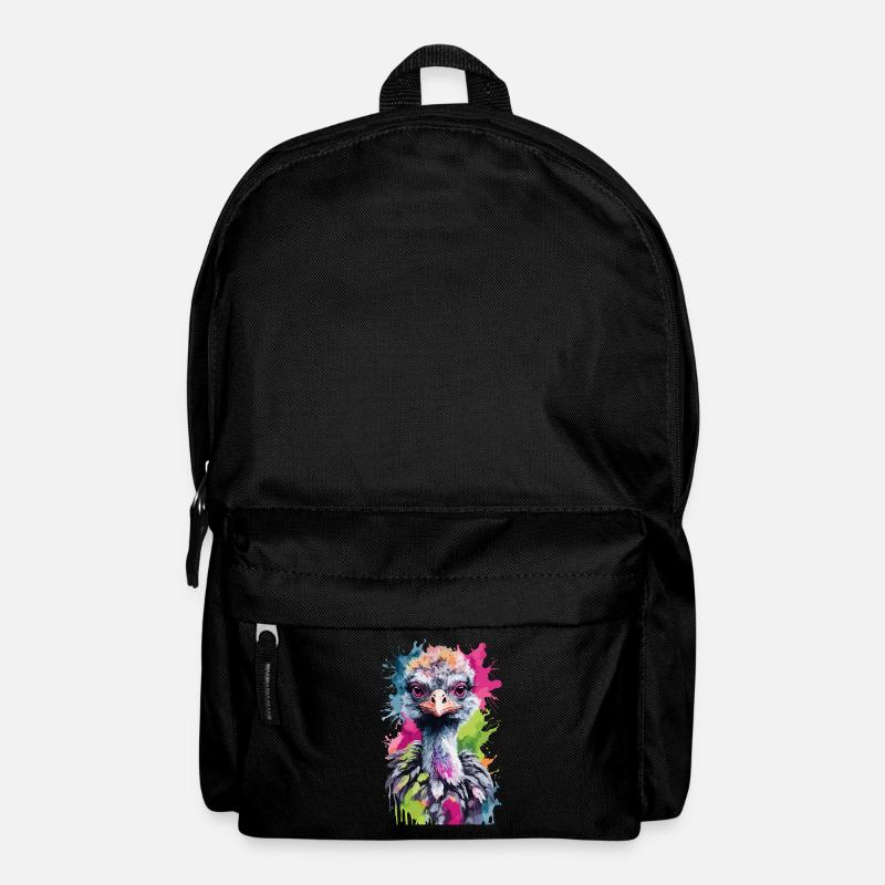 Strauß, Bauernhaus, bunt, Aquarelle, Neon - Rucksack - Schwarz