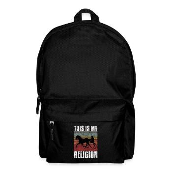 C’est ma religion Trotting Race Trabreiter Sulky - Sac à dos - noir - Devant