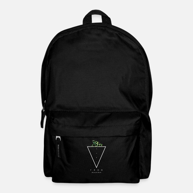 Grüner & Schwarzer Pfeilgiftfrosch Dendrobates auratus - Rucksack - Schwarz