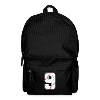 Kinder 9. Geburtstag Baseballspieler 9 Jahre alt - Rucksack - Schwarz - Vorne