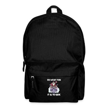 Biker Santa Motorrad Frohe Weihnachtsfeiertage - Rucksack - Schwarz - Vorne