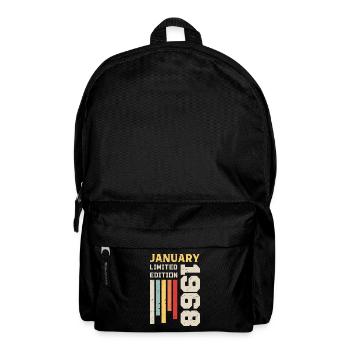 Janvier 1968 - Cadeau anniversaire Janvier 1968 - Sac à dos - noir - Devant