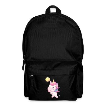 Cute unicorn playing volleyball - Backpack - black - Front