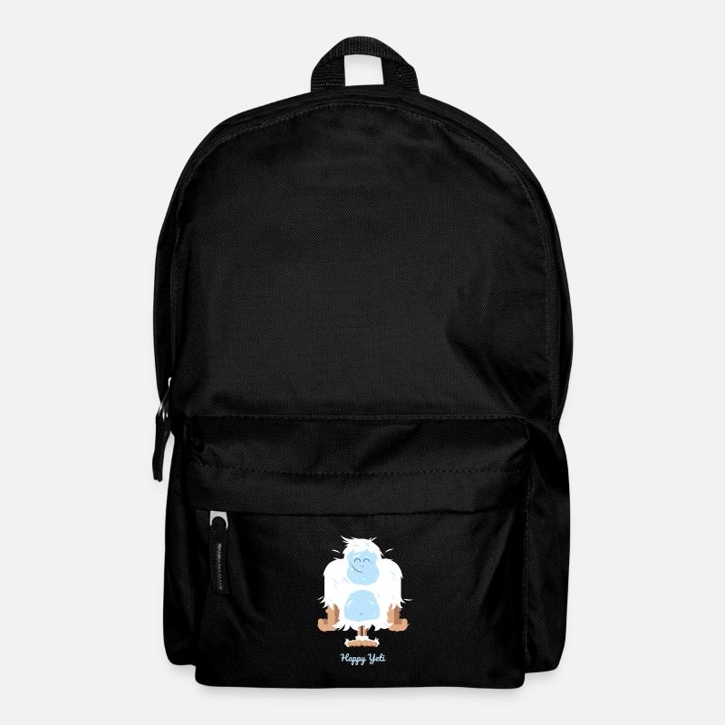 Glückliche Yeti Illustration - Rucksack - Schwarz