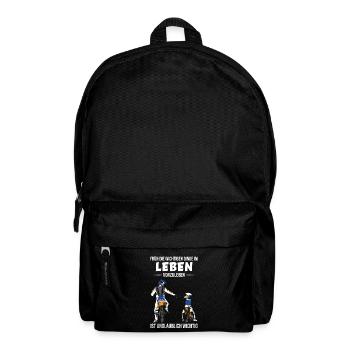 Motorrad Papa Sohn Motorräder Motorradfahren Bike - Rucksack - Schwarz - Vorne