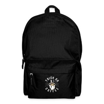 Coffee Latte Lover Ghost Halloween Spooky Season - Backpack - black - Front