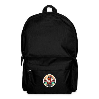 Holiday Dadsaurus Family Matching Xmas Christmas - Backpack - black - Front