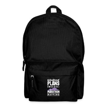 Marathon Napping Sloth Weekend Humor - Rucksack - Schwarz - Vorne