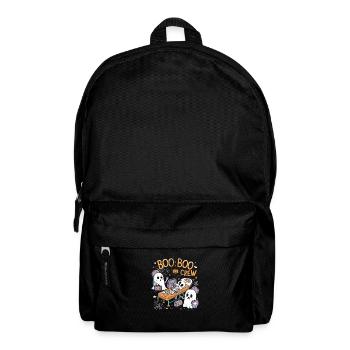 Boo Crew Halloween Nurse Ghost Skeleton Funny - Backpack - black - Front