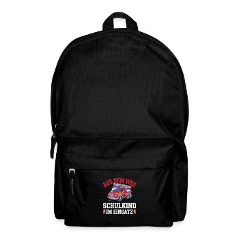 Aus dem Weg Schulkind im Einsatz Einschulung - Rucksack - Schwarz - Vorne