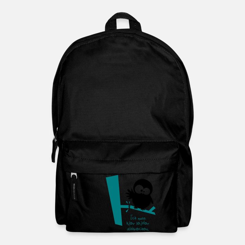 Eine Eule // Ich muss hier leider abbrechen. - Rucksack - Schwarz
