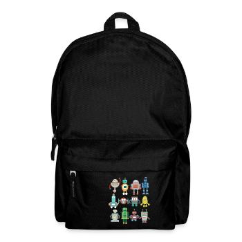 Nerd Roboter Retro lustig Geschenk Technik spielen - Rucksack - Schwarz - Vorne