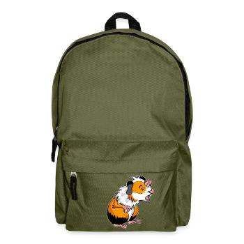 Meerschwein Meerschweinchen comic - Rucksack - Olivgrün - Vorne