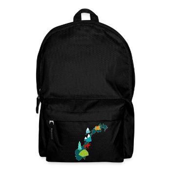 Norwegen Camping Karte I Wohnwagen Souvenir - Rucksack - Schwarz - Vorne
