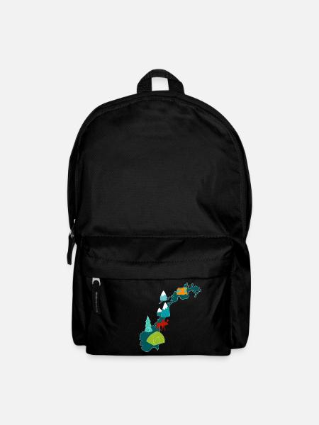 Norwegen Camping Karte I Wohnwagen Souvenir - Rucksack - Schwarz