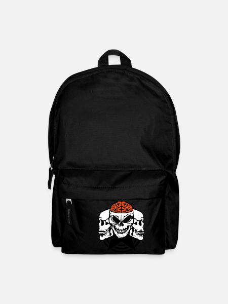 Schädelgesichtsprofil Gehirn Gehirn - Rucksack - Schwarz