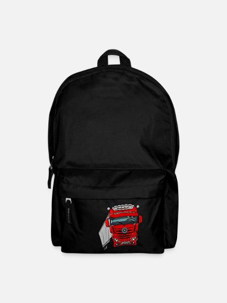 0807 M LKW rot Anhänger - Rucksack - Schwarz