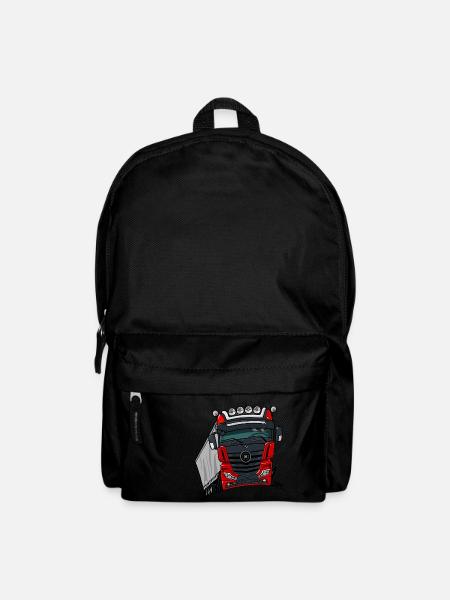 0807 M LKW schwarz rot - Rucksack - Schwarz