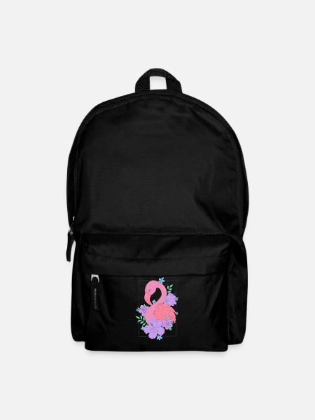 Flamingo Flower Flower - Backpack - black