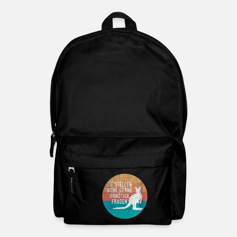 Känguru Witzige Sprüche Motiv - Rucksack - Schwarz