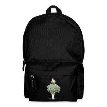 Blumenfrau in weissem Blütenkleid - Rucksack - Schwarz - Vorne