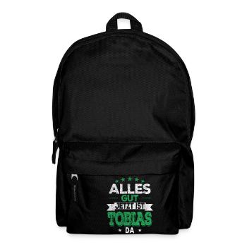 Alles Gut Jetzt ist Tobias da Name Vorname Tobias - Rucksack - Schwarz - Vorne