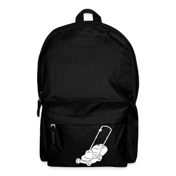 Gardening mower gardener lawn vector - Backpack - black - Front