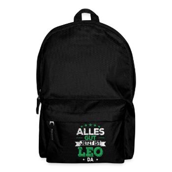 Alles gut jetzt ist Leo da - Rucksack - Schwarz - Vorne