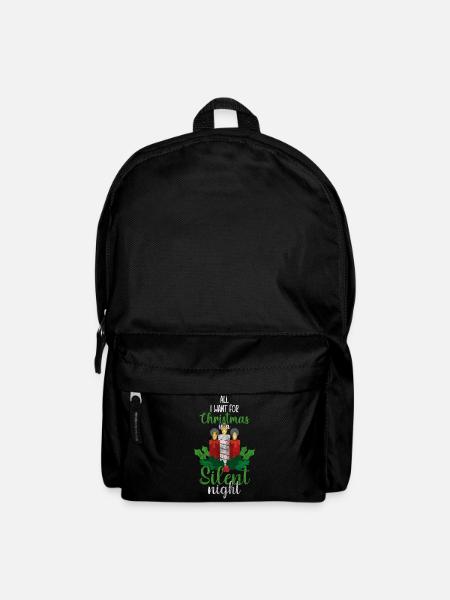 Winter Weihnachtsbaum Rentiere - Rucksack - Schwarz