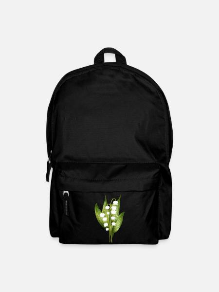 zierlicher Maiglöckchen Strauß als Frühlingsgruß - Rucksack - Schwarz