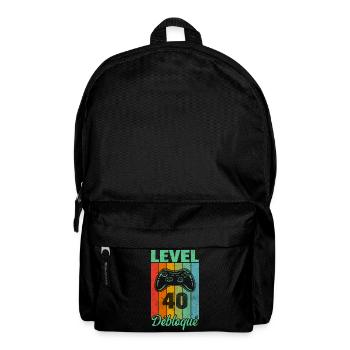 Level 40 freigeschaltet - Rucksack - Schwarz - Vorne
