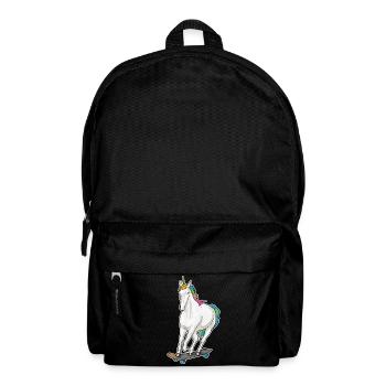 Einhorn Skater Skateboard - Rucksack - Schwarz - Vorne