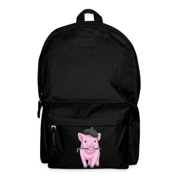 Schwein Maler Pinsel Malen - Rucksack - Schwarz - Vorne