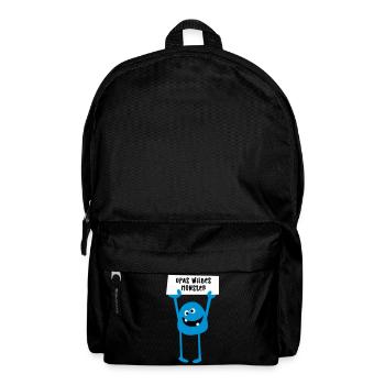 Opa Monster wild Demo Comic coole lustige Sprüche - Rucksack - Schwarz - Vorne