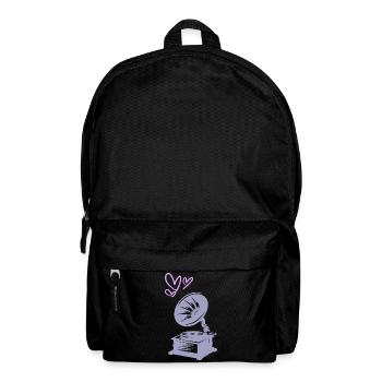 Music Vintage Gramophone - Backpack - black - Front