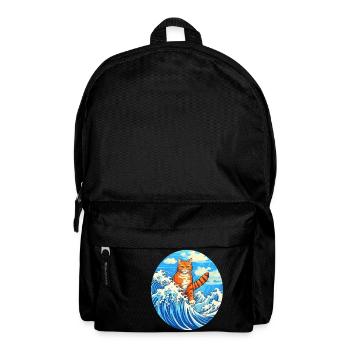 Surfing cat #cat - Backpack - black - Front