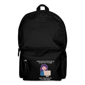 Boring work design for proud Pinoys - Backpack - black - Front