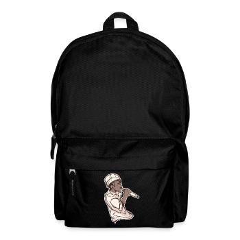 Rappeur tenant un micro avec Stroke - Sac à dos - noir - Devant