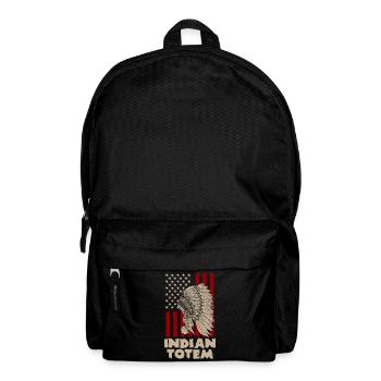 Coiffe de plumes totémiques - Sac à dos - noir - Devant