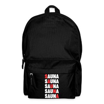 Wellness Saunagänger Saunieren Saunierer Sauna - Rucksack - Schwarz - Vorne