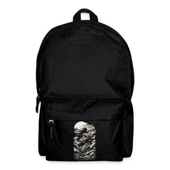 Ästhetischer Japan Fischerei Ukiyo-E Angler Kunst - Rucksack - Schwarz - Vorne