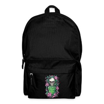 Gothic Skull mit Gift Cocktail Halloween Design - Rucksack - Schwarz - Vorne