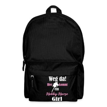 Weg da hier kommt ein Hobby Horse Girl - Rucksack - Schwarz - Vorne